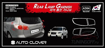 Хромированные накладки на стоп-сигналы HYUNDAI SANTA FE (2006-2008)