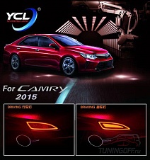 Стоп-сигналы в задний бампер (светодиодные) TOYOTA CAMRY (2014-)