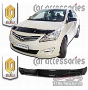 Дефлектор капота (серый) HYUNDAI SOLARIS (2014-)