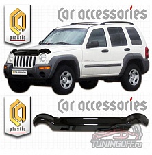 Дефлектор капота (прозрачный) JEEP LIBERTY (2002-2007)