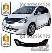 Дефлектор капота (черный) HONDA FIT / JAZZ (01-06)