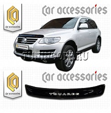 Дефлектор капота (серый) VOLKSWAGEN TOUAREG (2006-2009)