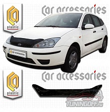Дефлектор капота (черный) FORD FOCUS (00-04)