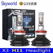 Светодиодные лампы H11 6000LM 50W
