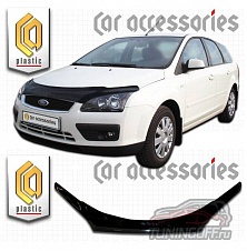 Дефлектор капота (серый) FORD FOCUS универсал (2005-2008)