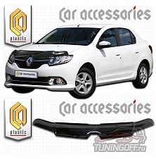 Дефлектор капота (прозрачный) RENAULT LOGAN (2014-)
