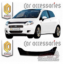 Дефлектор капота (серый) FIAT PUNTO (2005-)