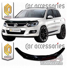 Дефлектор капота (черный) VOLKSWAGEN TIGUAN (2012-)