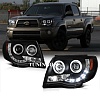 Фары ангельские глазки (черные) TOYOTA TACOMA (2008-2011)