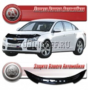 Дефлектор капота (чёрный) CHEVROLET CRUZE (2009-)