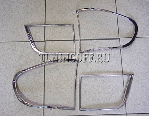 Хромированные накладки на стоп-сигналы BMW X5 (2007-)