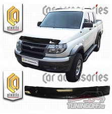 Дефлектор капота (прозрачный) UAZ (УАЗ) PICKUP (2009-2014)