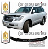 Дефлектор капота (серый) TOYOTA LAND CRUISER 200 (2012-)