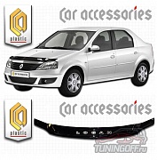 Дефлектор капота (прозрачный) RENAULT LOGAN (2010-)