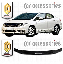Дефлектор капота (серый) HONDA CIVIC (2012-)