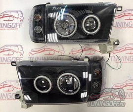 Фары и габариты ангельские глазки (черные) TOYOTA HILUX SURF / 4 RUNNER