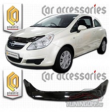 Дефлектор капота (прозрачный) OPEL CORSA (07-)