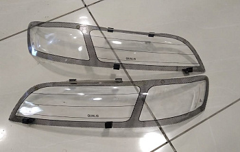 Очки на фары (шелкография черная) TOYOTA MARK2 QUALIS WAGON (97-02)