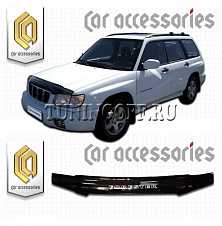 Дефлектор капота (серый) SUBARU FORESTER (00-02)