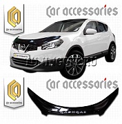 Дефлектор капота (серый) NISSAN QASHQAI (2010-)