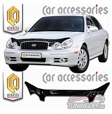 Дефлектор капота (серый)HYUNDAI SONATA (06-)