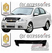 Дефлектор капота (Чёрный) CHEVROLET AVEO (06-)