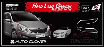 Хромированные накладки на фары KIA OPTIMA / K5 (2010-)