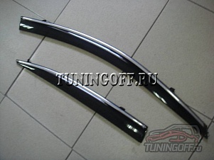 Ветровики дверные с хром молдингом TOYOTA COROLLA (2011-2014)