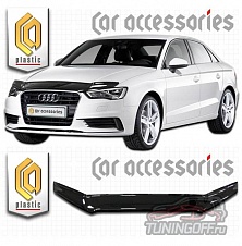 Дефлектор капота (серый) AUDI A3 (2012-)