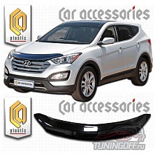 Дефлектор капота (прозрачный) HYUNDAI SANTA FE (2013-)
