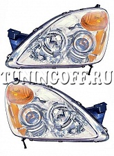 Фары (хромированные линзованные) HONDA CR-V (2004-2006)