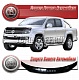 Дефлектор капота (серый) VOLKSWAGEN AMAROK (2010-)