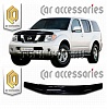 Дефлектор капота (Серый) NISSAN PATHFINDER (2005-2010)
