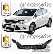 Дефлектор капота (серый) FORD FOCUS 3 (2011-) универсал