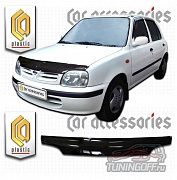 Дефлектор капота (черный) NISSAN MARCH / MICRA (1999-2001)