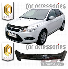 Дефлектор капота (серый) FORD FOCUS (08-)