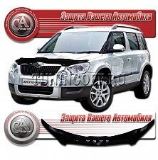 Дефлектор капота (прозрачный) SKODA YETI (2009-)