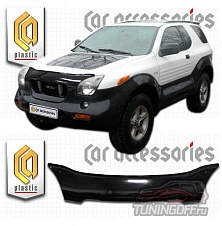 Дефлектор капота (серый) ISUZU VEHICROSS (1997-2001)