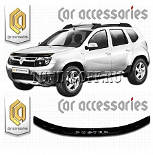Дефлектор капота (серый) RENAULT DUSTER (2010-)