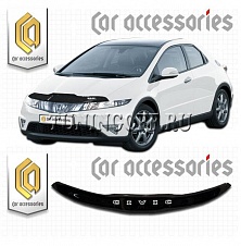 Дефлектор капота (серый) HONDA CIVIC TYPE R (2006-)