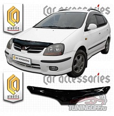Дефлектор капота (Прозрачный) NISSAN TINO / ALMERA (98-03)