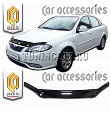 Дефлектор капота (серый) DAEWOO GENTRA (2013-)