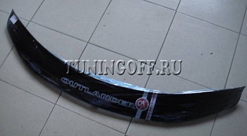 Дефлектор капота (черный) MITSUBISHI OUTLANDER (06-)