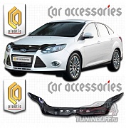 Дефлектор капота (прозрачный) FORD FOCUS 3 (2011-) седан