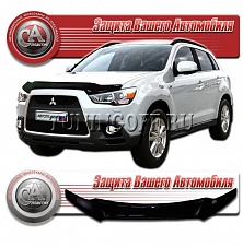 Дефлектор капота (серый) MITSUBISHI OUTLANDER SPORT / ASX (2010-)