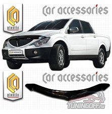 Дефлектор капота (прозрачный) SSANG YONG ACTYON SPORTS (2006-)