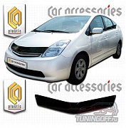 Дефлектор капота (чёрный) TOYOTA PRIUS NHW20 (04-) правый руль