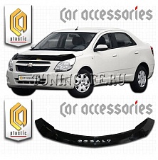 Дефлектор капота (серый) CHEVROLET COBALT (2013-)