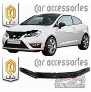 Дефлектор капота (черный) SEAT IBIZA (2012-)