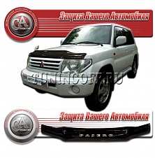 Дефлектор капота (серый) MITSUBISHI PAJERO IO H66-H77 (98-)